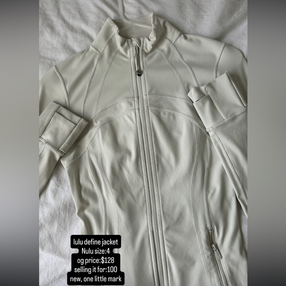 Lululemon Define Jacket Nulu in off white